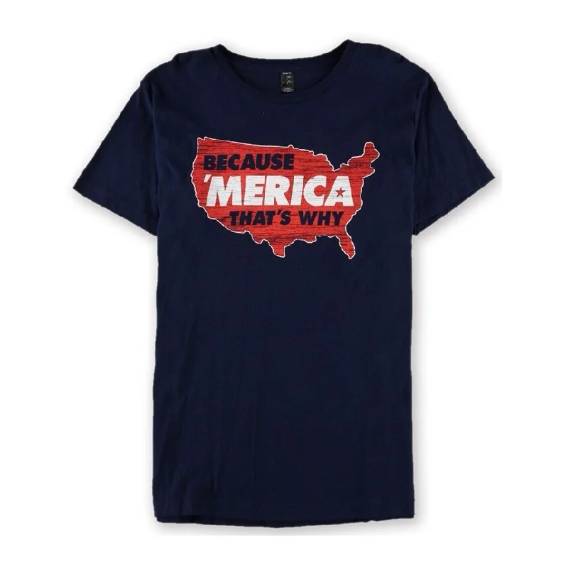 Fifth Sun Mens Because 'Merica Graphic T-Shirt, Blue, Medium