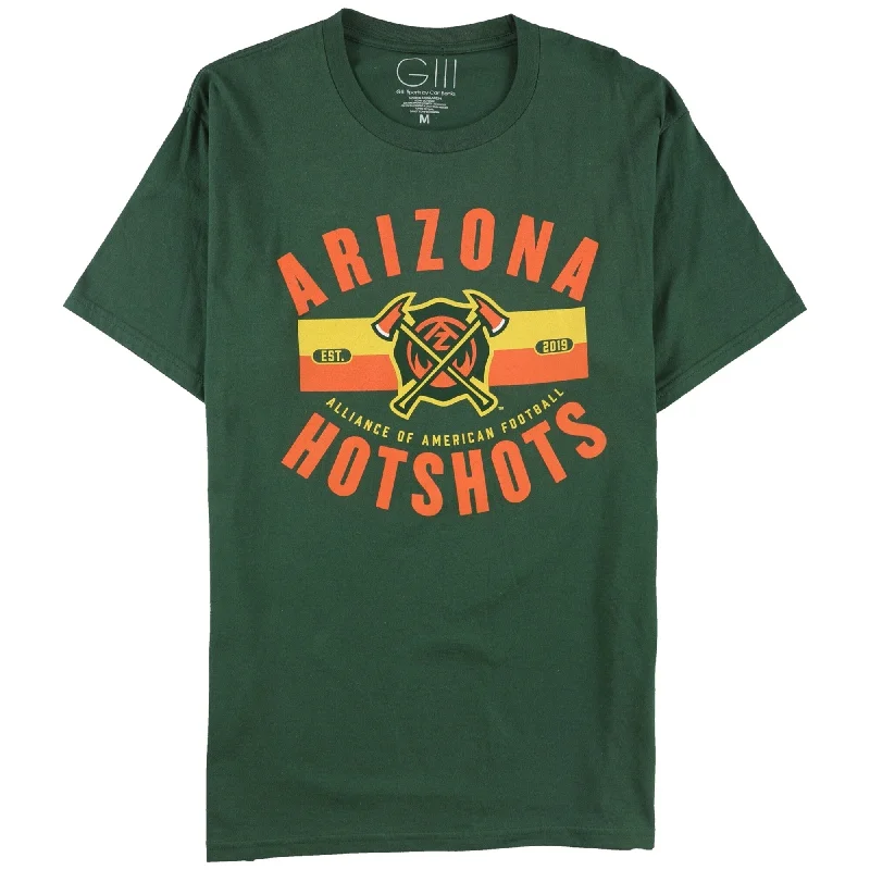 G-III Sports Mens Arizona Hotshots Graphic T-Shirt, Green, Medium