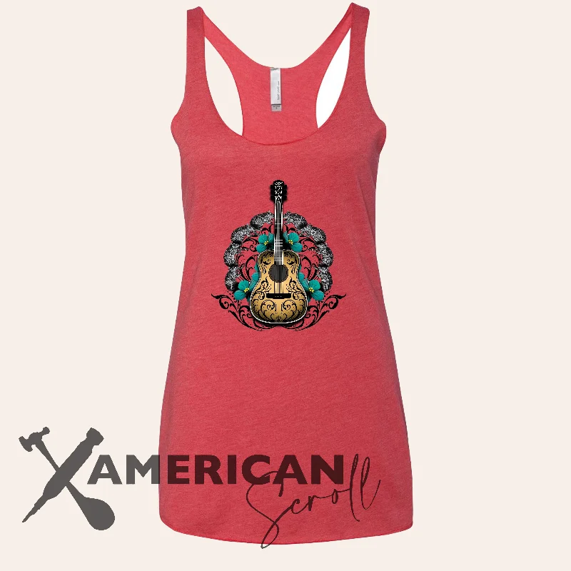 Guitar & Armadillo - Ladies Tank