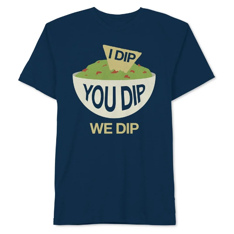 Hybrid Mens I Dip You Dip We Dip Graphic T-Shirt, Blue, Medium