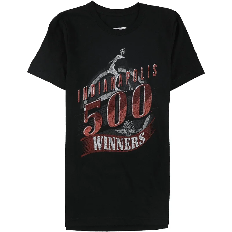 INDY 500 Mens Indianapolis 500 Winners Graphic T-Shirt, Black, Small