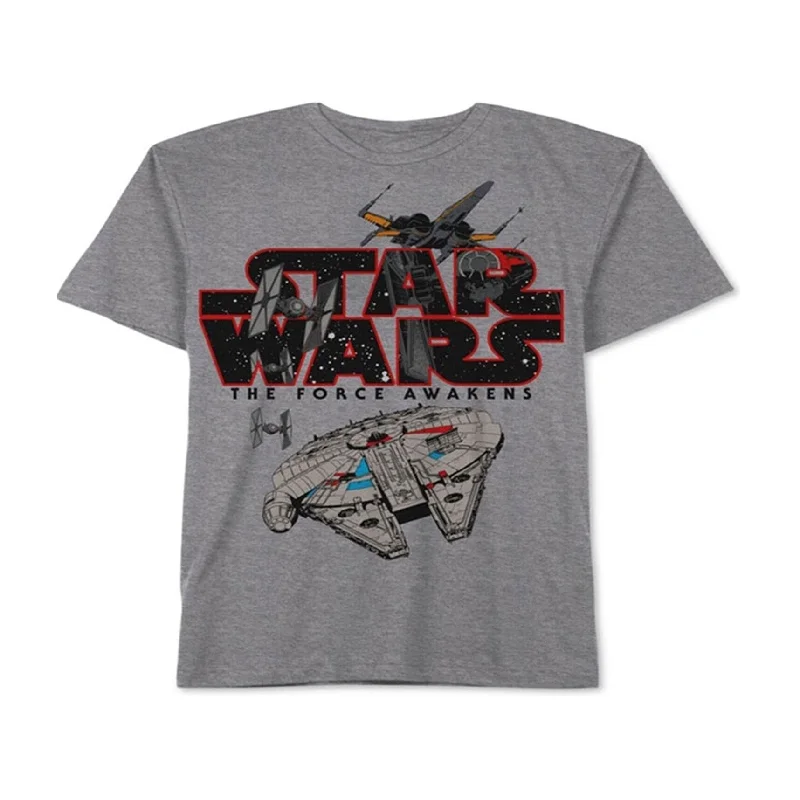 Jem Mens The Force Awakens Graphic T-Shirt, Grey, Small