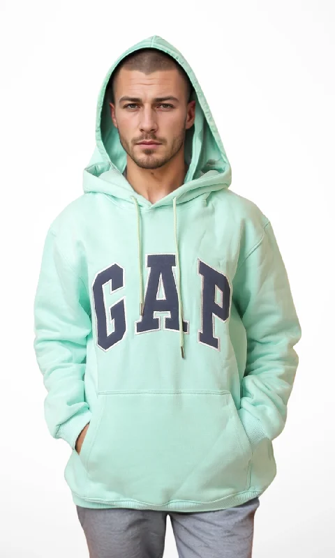 Men Vintage Pullover Hoodie (Mint)