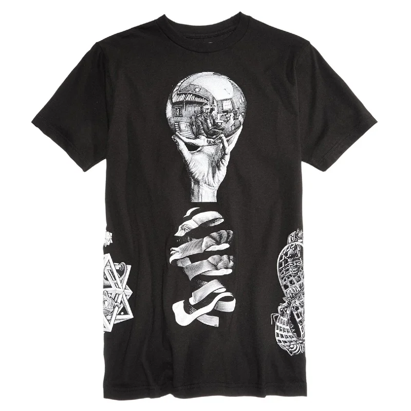 New World Mens Basic Graphic T-Shirt, Black, Small