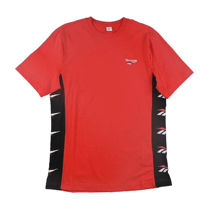 Reebok Mens Logo Graphic T-Shirt, Red, Medium