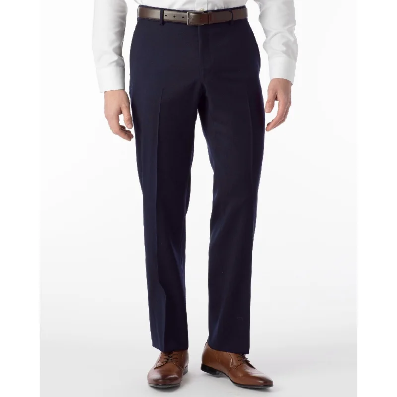 Super 120s Luxury Wool Serge Comfort-EZE Trouser in Mariner (Flat Front Models) by Ballin